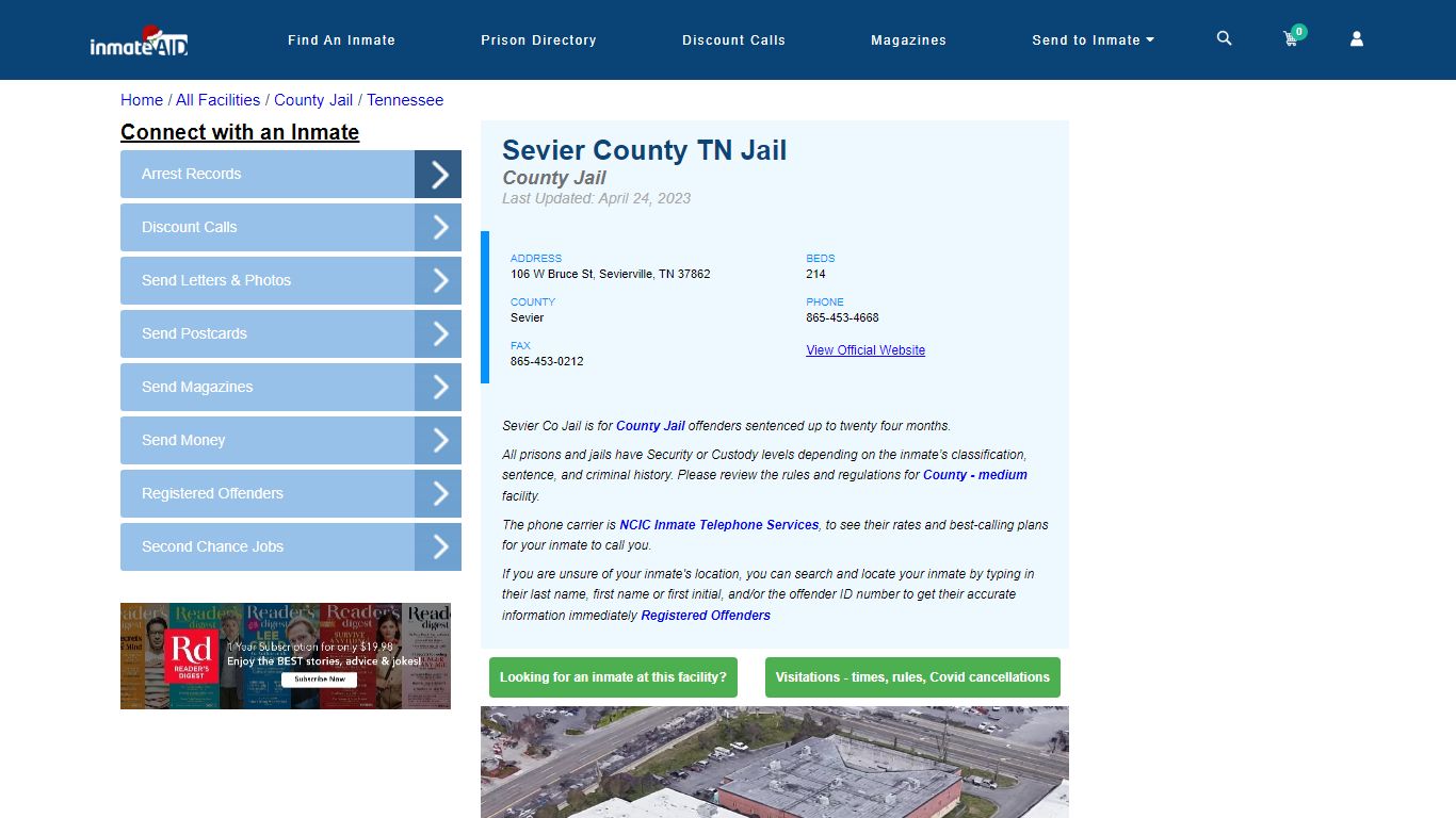Sevier County TN Jail - Inmate Locator - Sevierville, TN